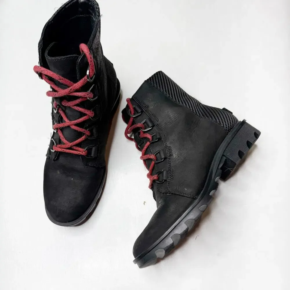 SOREL Black Lace Up Boots